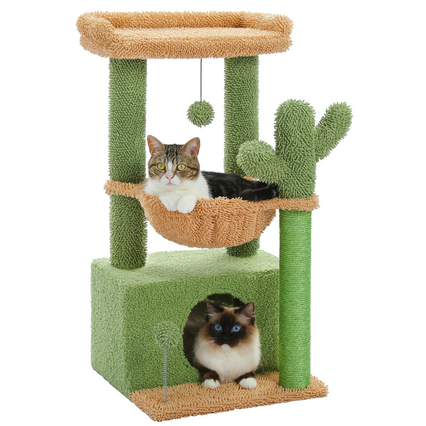 Arbre à chat compact – avec hamac, perchoir et griffoir
