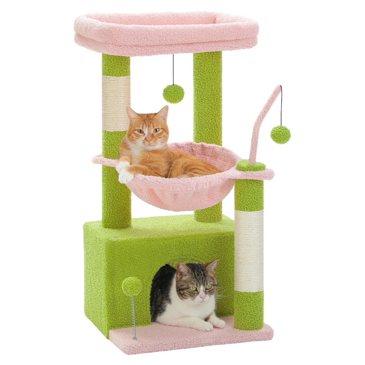 Arbre à chat compact – avec hamac, perchoir et griffoir